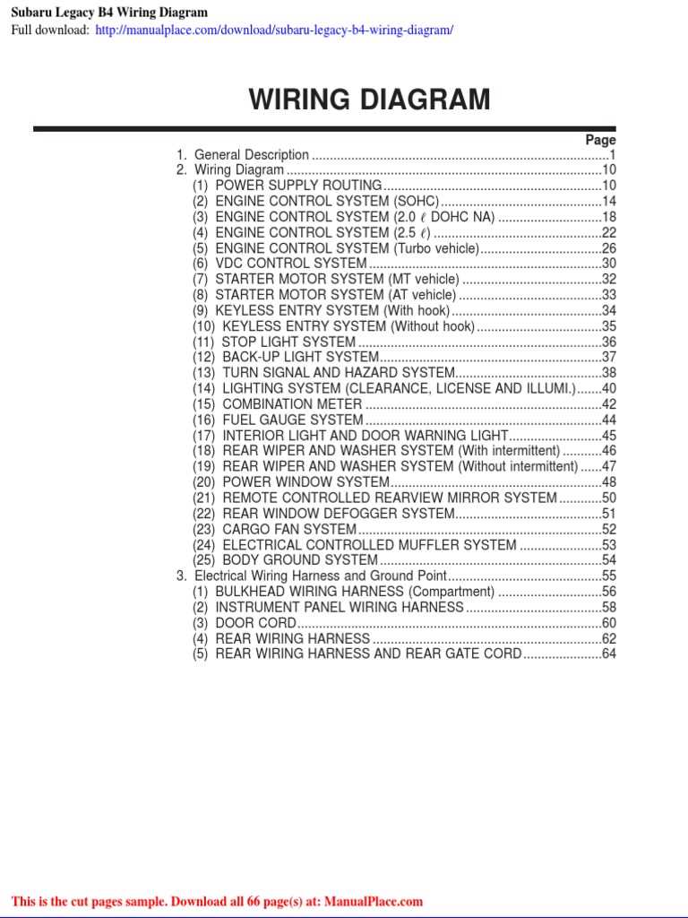 1993 subaru legacy wiring diagram