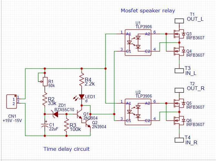speaker protection circuit schematic diagram