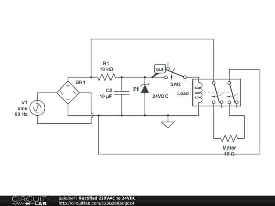 230vac to 24vdc converter circuit diagram