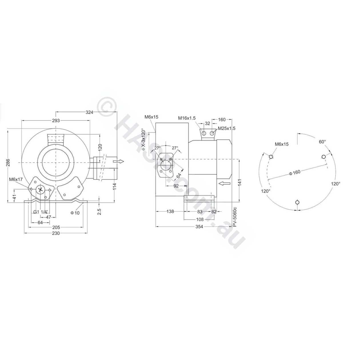 schematic spa air blower diagram
