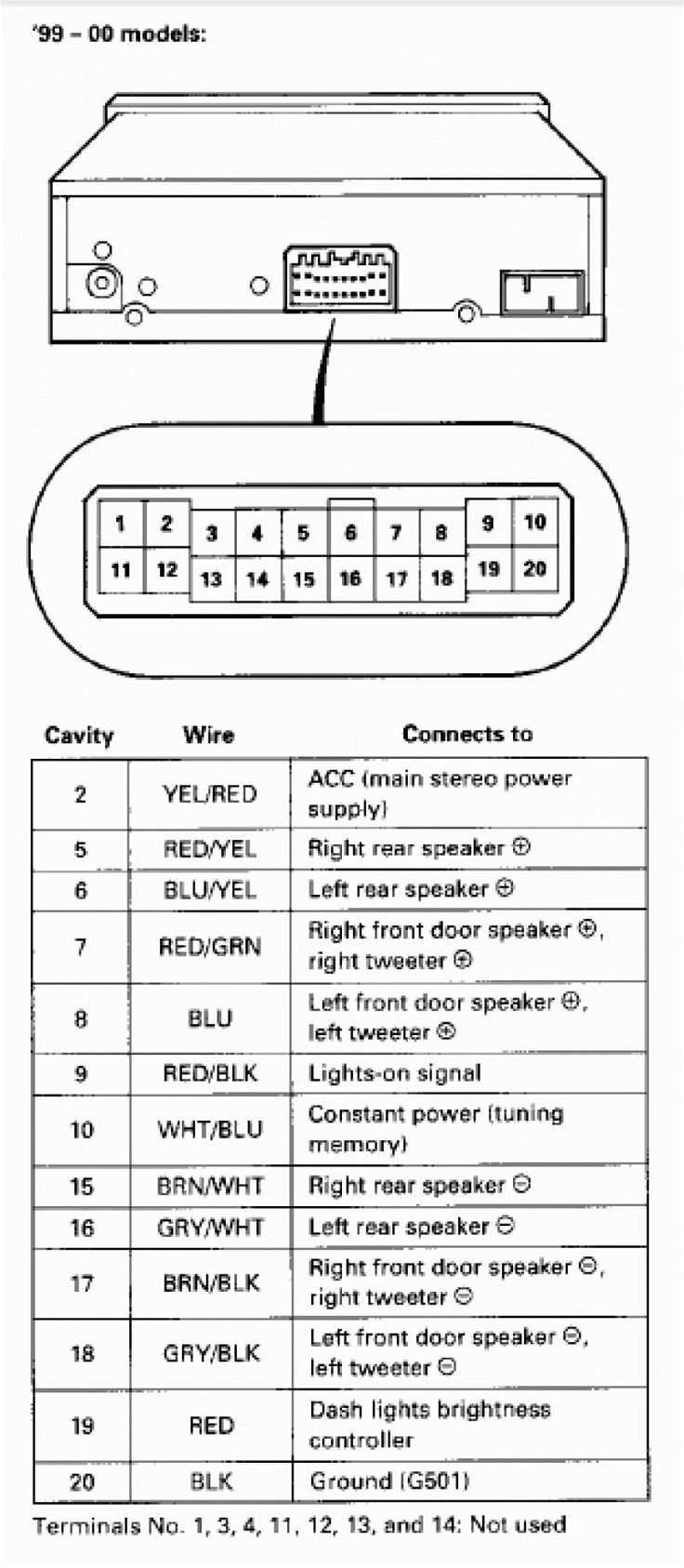 1997 honda civic radio wiring diagram
